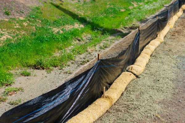 Straw Wattle Installation in Lakeland